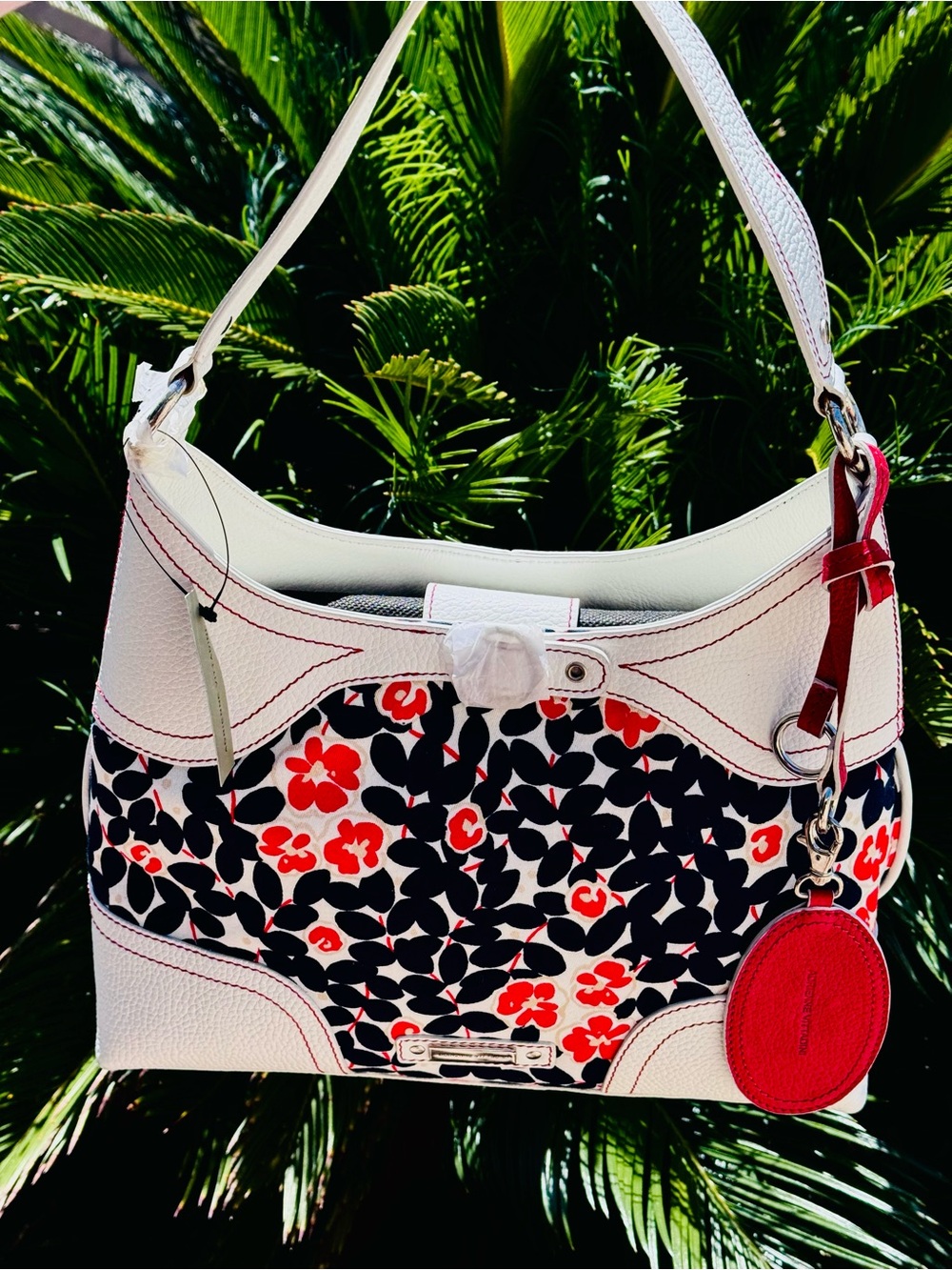 NEW! Adrienne Vittadini Red White Blue Hobo Bag $198 Retail-Get for 4th of July!